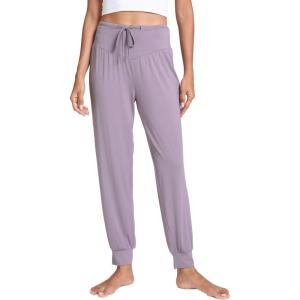 GYS Bamboo Viscose Women’s Pajama Bottoms High Waist Pajama Pants with Drawstring(Violet)
