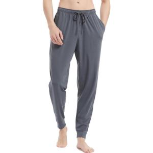 GYS Men’s Pajama Pants Joggers – Viscose Made from Bamboo, Knit Pj Bottoms Lightweight Lounge Sleep Pants(Charoal)
