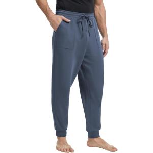 GYS Men’s Sweatpants Soft Stretch Drawstring Waist Casual Joggers Pants with Pockets(Grayish Blue)