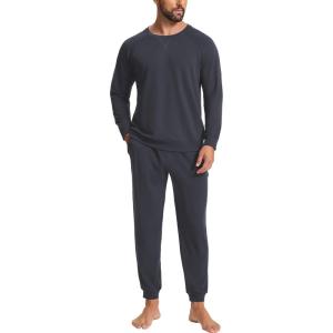 GYS Mens Sweatsuit 2 Piece Outfits Sets, Long Sleeve Fall Tracksuit Casual Jogging Sweat Suit Set(Dark Grey)