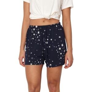 GYS Pajama Shorts for Women – Viscose Made from Bamboo, Soft Sleep Shorts Stretchy Sleepwear Casual Pj Bottoms(Blue Stars)