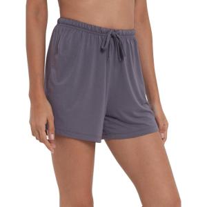 GYS Pajama Shorts for Women – Viscose Made from Bamboo, Soft Sleep Shorts Stretchy Sleepwear Casual Pj Bottoms(Dark Grey)