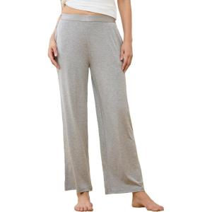 GYS Women Pajama Pants Bamboo Viscose Soft Comfy Casual Sleep Bottoms with Pockets(Heather Grey)