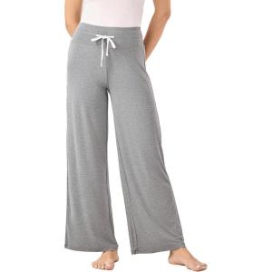 GYS Women Pajama Pants Wide Leg Drawstring Soft Sleep Pants, Viscose Made from Bamboo(Heather Grey)