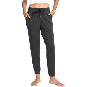 GYS Women’s Pajama Pants Drawstring Waistband Jogger Lounge Pants with Pockets(Dark Heather Grey)