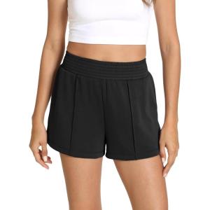 GYS Women’s Pajama Shorts Comfy Summer Lounge Shorts with Pockets(Black)