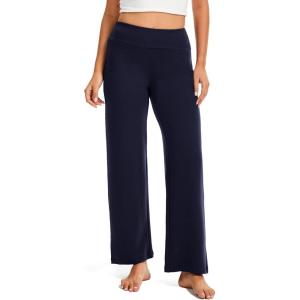 GYS Womens Sweatpants High Waisted Straight Leg Yoga Pants Open Bottom Sweatpants Cloud-Soft Breathable Stretchy Lounge Pants(Deep Navy)