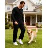 GYS Bamboo Viscose Men’s Pajama Sets 2 Piece Long Sleeve Sleep Set with Pockets(Black)