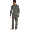 GYS Bamboo Viscose Men’s Pajama Sets 2 Piece Long Sleeve Sleep Set with Pockets(Greyish Green)