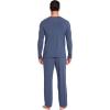 GYS Bamboo Viscose Men’s Pajama Sets 2 Piece Long Sleeve Sleep Set with Pockets(Midnight Blue)