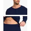 GYS Bamboo Viscose Men’s Pajama Sets 2 Piece Long Sleeve Sleep Set with Pockets(Navy)