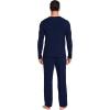 GYS Bamboo Viscose Men’s Pajama Sets 2 Piece Long Sleeve Sleep Set with Pockets(Navy)