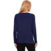 GYS Bamboo Viscose Pajama Tops for Women Long Sleeve Tees Crew Neck Sleep Shirt(Navy)