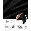GYS Bamboo-derived Viscose Men’s Pajama Tops Summer Short Sleeve Basic Sleep Shirt(Black)