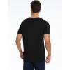 GYS Bamboo-derived Viscose Men’s Pajama Tops Summer Short Sleeve Basic Sleep Shirt(Black)