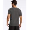 GYS Bamboo-derived Viscose Men’s Pajama Tops Summer Short Sleeve Basic Sleep Shirt(Black Melange)