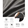 GYS Bamboo-derived Viscose Men’s Pajama Tops Summer Short Sleeve Basic Sleep Shirt(Black Melange)