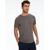 GYS Bamboo-derived Viscose Men’s Pajama Tops Summer Short Sleeve Basic Sleep Shirt(Deep Grey)