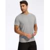 GYS Bamboo-derived Viscose Men’s Pajama Tops Summer Short Sleeve Basic Sleep Shirt(Heather Grey)