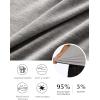 GYS Bamboo-derived Viscose Men’s Pajama Tops Summer Short Sleeve Basic Sleep Shirt(Heather Grey)
