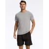 GYS Bamboo-derived Viscose Men’s Pajama Tops Summer Short Sleeve Basic Sleep Shirt(Heather Grey)