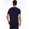 GYS Bamboo-derived Viscose Men’s Pajama Tops Summer Short Sleeve Basic Sleep Shirt(Navy)