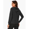 GYS Full Zip Up Hoodies for Women Bamboo Viscose Lightweight Hooded Sweatshirt with Pocket Casual Long Sleeve Terry Top(Black)