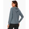 GYS Full Zip Up Hoodies for Women Bamboo Viscose Lightweight Hooded Sweatshirt with Pocket Casual Long Sleeve Terry Top(Blue Ashes)