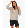 GYS Full Zip Up Hoodies for Women Bamboo Viscose Lightweight Hooded Sweatshirt with Pocket Casual Long Sleeve Terry Top(Taupe)