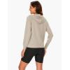 GYS Full Zip Up Hoodies for Women Bamboo Viscose Lightweight Hooded Sweatshirt with Pocket Casual Long Sleeve Terry Top(Taupe)