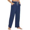 GYS Men’s Pajama Pants – Viscose Made from Bamboo, Soft Lounge Pants with Pockets Tall Sleep Pj Bottoms
