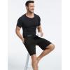 GYS Men’s Pajama Shorts Soft Lightweight Bamboo Viscose Mens Comfy Sleepwear Bottoms with Pockets(Black)