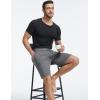 GYS Men’s Pajama Shorts Soft Lightweight Bamboo Viscose Mens Comfy Sleepwear Bottoms with Pockets(Dark Heather Grey)