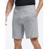 GYS Men’s Pajama Shorts Soft Lightweight Bamboo Viscose Mens Comfy Sleepwear Bottoms with Pockets(Heather Grey)