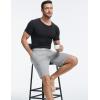 GYS Men’s Pajama Shorts Soft Lightweight Bamboo Viscose Mens Comfy Sleepwear Bottoms with Pockets(Heather Grey)