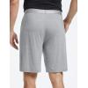 GYS Men’s Pajama Shorts Soft Lightweight Bamboo Viscose Mens Comfy Sleepwear Bottoms with Pockets(Heather Grey)