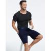 GYS Men’s Pajama Shorts Soft Lightweight Bamboo Viscose Mens Comfy Sleepwear Bottoms with Pockets(Navy)