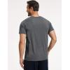 GYS Men’s Short Sleeve Shirts Soft Bamboo-derived Viscose Casual Crew Neck Pajama Top(Dark Heather Grey)