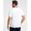 GYS Men’s Short Sleeve Shirts Soft Bamboo-derived Viscose Casual Crew Neck Pajama Top(White)