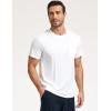 GYS Men’s Short Sleeve Shirts Soft Bamboo-derived Viscose Casual Crew Neck Pajama Top(White)