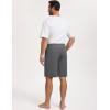 GYS Mens Sleep Shorts Bamboo Viscose Soft Comfy Pajama Bottoms with Drawstring and Pockets(Dark Heather Grey)