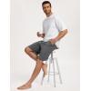 GYS Mens Sleep Shorts Bamboo Viscose Soft Comfy Pajama Bottoms with Drawstring and Pockets(Dark Heather Grey)
