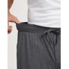 GYS Mens Sleep Shorts Bamboo Viscose Soft Comfy Pajama Bottoms with Drawstring and Pockets(Dark Heather Grey)