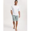 GYS Mens Sleep Shorts Bamboo Viscose Soft Comfy Pajama Bottoms with Drawstring and Pockets(Light Greyish Green)