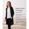 GYS Open Front Cardigan for Women, Bamboo Viscose Lightweight Womens Cardigan with Pocketes, Long Sleeve Casual Relaxed Coat(Black)