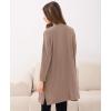 GYS Open Front Cardigan for Women, Bamboo Viscose Lightweight Womens Cardigan with Pocketes, Long Sleeve Casual Relaxed Coat(Camel)