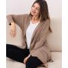 GYS Open Front Cardigan for Women, Bamboo Viscose Lightweight Womens Cardigan with Pocketes, Long Sleeve Casual Relaxed Coat(Camel)