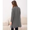 GYS Open Front Cardigan for Women, Bamboo Viscose Lightweight Womens Cardigan with Pocketes, Long Sleeve Casual Relaxed Coat(Dark Heather Grey)