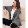 GYS Open Front Cardigan for Women, Bamboo Viscose Lightweight Womens Cardigan with Pocketes, Long Sleeve Casual Relaxed Coat(Dark Heather Grey)