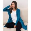 GYS Open Front Cardigan for Women, Bamboo Viscose Lightweight Womens Cardigan with Pocketes, Long Sleeve Casual Relaxed Coat(Teal Blue)